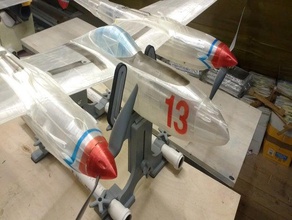 les filateurs de p-38 3dlabprint avion rc spinner 3d print model - Mito3D