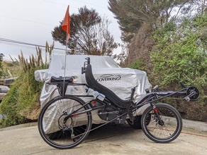 Darsteller recumbent bike rack-flag mounten Liegefahrrad 3d print model - Mito3D