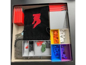 clank space - insert organizer fits all expansion sleeved boardgame inserts organiser 3d print model - Mito3D
