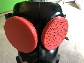 fm12 gas mask lens cap system fetish kink 3d print model - Mito3D