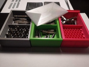 stackable hex bits box 3d print model - Mito3D