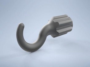 plug gancho - steckhaken haken schraubenlos sem parafusos parede wandhaken wandhalterung 3d print model - Mito3D