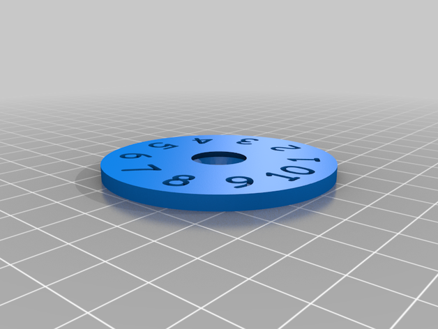 munchkin level wheel 1-10 3D print model - Mito3D