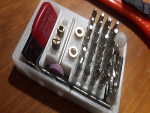 small tools organiser dremel screw case tips 3d print model - Mito3D