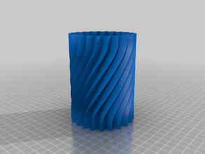 vaso 74 recipiente porta-lápis espiral 3d print model - Mito3D