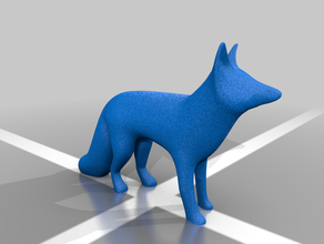 low-poly fox 3d print model - Mito3D