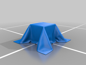 tablecloth stand abstract art cloth illusion tabletop 3d print model - Mito3D
