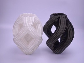 vortex vases art decor decoration decorative flower vase home twisted 3d print model - Mito3D