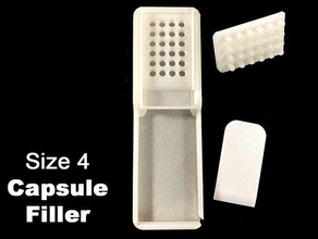 4 empty capsule filler - filling medical gelcap 3d print model - Mito3D