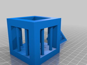 freemason pyramid cube puzzle cage magic trick 3d print model - Mito3D