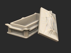 fable sarcophage fonctionnelle de la boîte 4 anniversaire les chapitres le conteneur crypte tombe perdu 3d print model - Mito3D