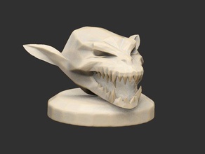 balverine head anniversary chapters fable lost trophy 3d print model - Mito3D