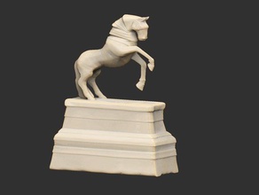 horse statue anniversary chapters fable lost rear rearing sculpture 3d print model - Mito3D