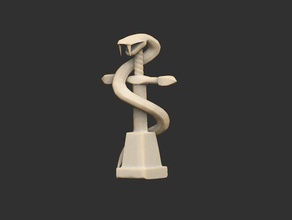 serpente de pedra tumular marcador aniversário capítulos a cruz fable sepultura perdido cobra 3d print model - Mito3D