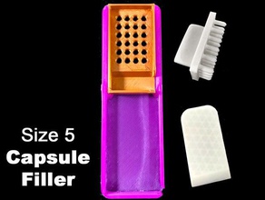 5 empty capsule filler - filling medical gelcap 3d print model - Mito3D