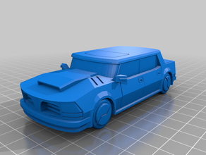 yakın modern-gelecek sedan 28 mm araba deadzone gaslands sonsuzluk rol yapma sahne araç wargaming zombicide 3d print model - Mito3D