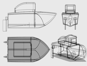 rc boat basic fpv 3d print model - Mito3D