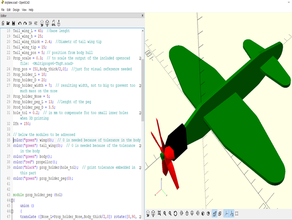 kids airplane openscad parametrized 3d print model - Mito3D