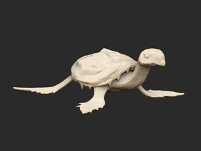 fantasy turtle x2 mother kid brothers cute flipper flippers mom mum shell sons tale two 3d print model - Mito3D