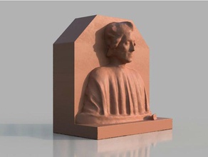 retrato de busto homem do século 16 - ringling museum sarasota fl fotogrametria scan escultura estátua terracota trnio 3d print model - Mito3D