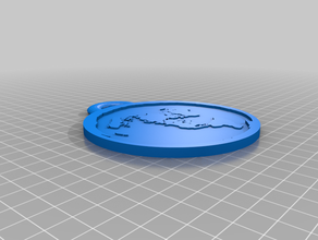 flat earth medallion v2 3d print model - Mito3D