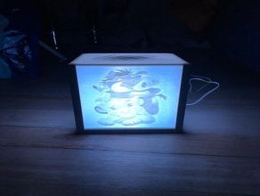 carré litho de la lampe 3d print model - Mito3D
