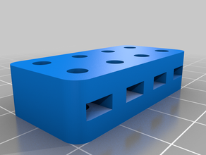 universal mount bar double row 40mm nut holes 3d print model - Mito3D