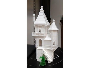 assistant domocile château chateau château, france fort miniature figurine 28mm l'épée de la sorcellerie l'assistant 3d print model - Mito3D