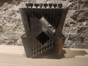 lyre instrument musical playable 3d print model - Mito3D
