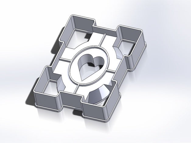 companion cube cookie cutter aperture science baking bakingcookies tools cooking gaming portal 2 valve 3D print model - Mito3D