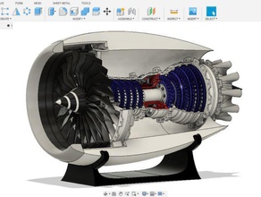 moteur jet d'affichage de cas 3d print model - Mito3D