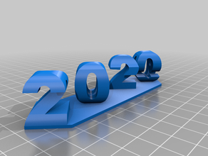 frohes neues Jahr 2020 2019 neue happymodel newyear2020 year2020 3d print model - Mito3D