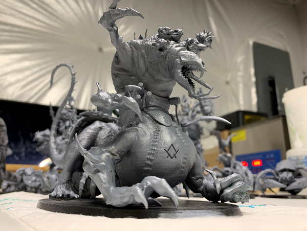 heck-abismo de criação 28mm idade sigmar grande ratos criatura fantasia hellspawn manrat miniatura monstro ratmen resina skaven vermintide warhammer 3D print model - Mito3D