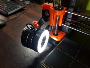 prusa i3 mk3s - monte webcam anillo de luz razer-kiyo octoprint el pulpo original la mk3 razer kiyo montaje 3d print model - Mito3D