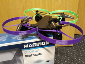maginon qc-70se wifi Drohne Flügel-protector aldi protector quadcopter Sicherheit 3d print model - Mito3D