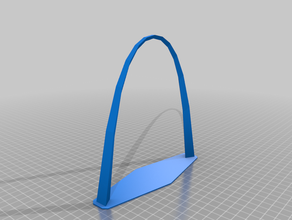 saarinen ' s gateway arch lo-poly-1 1200-Skala Architektur low-poly openscad scale-Modell 3d print model - Mito3D