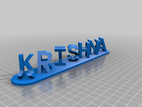 krishna jay azul personalizado 3d print model - Mito3D