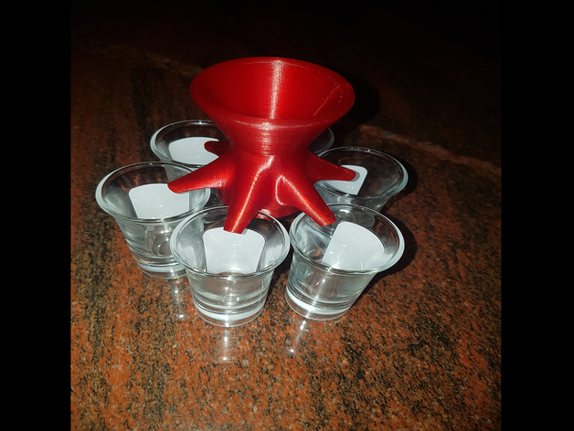 shot dispenser funnel drinks 3D print model - Mito3D