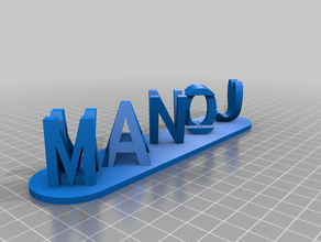 manoj blue customized 3d print model - Mito3D