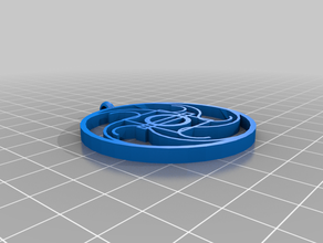 ninja pendant 3dprintable 3d printing flower logo necklace star 3d print model - Mito3D
