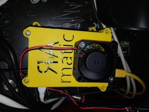 raspberrymatic ventilador de la caja Ventilador 40mm homematic ip raspberry pi caso rpi3 3d print model - Mito3D