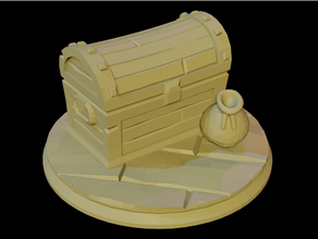 rpg miniature - treasure chest 3d print model - Mito3D