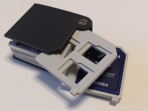 rangement carte sd et micro titular arranjos boite cartão de memória microsd o suporte do 3d print model - Mito3D