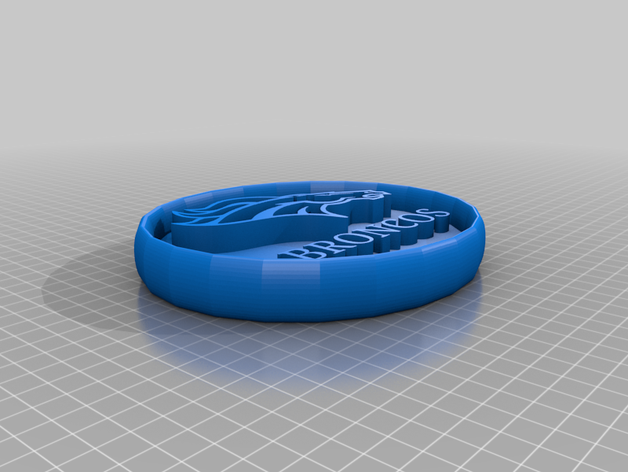 broncos logo 3D print model - Mito3D