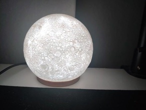 moon base della lampada luci la luce a led luna 3d print model - Mito3D