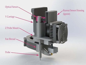 auto retract probe - non-servo folger folgertech tech 2020 z 3d print model - Mito3D