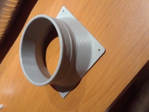 exhaust port adapter fan duct 3d print model - Mito3D