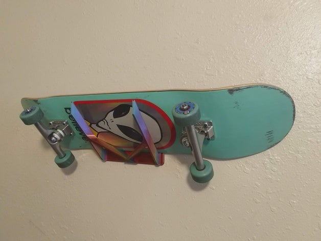 skateboard wall mount electric deck display holder 3D print model - Mito3D
