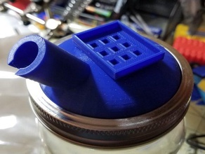 nettoyant pour aérographe wide mouth mason couvercle du bocal utilisation de l'aérographe jar la peinture en aérosol 3d print model - Mito3D