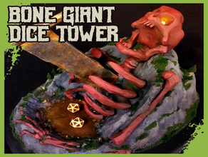 bone giant dice tower tray dungeons dragons fantasy rpg skeleton warhammer 40k 3d print model - Mito3D
